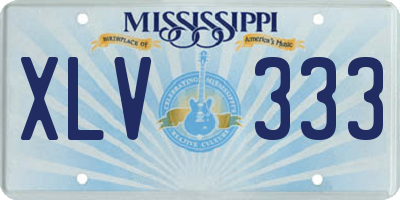 MS license plate XLV333
