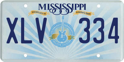 MS license plate XLV334