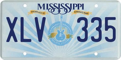 MS license plate XLV335