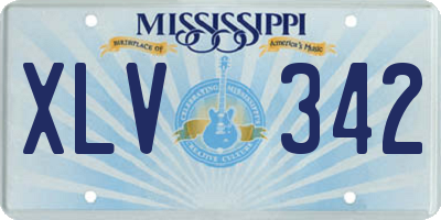 MS license plate XLV342