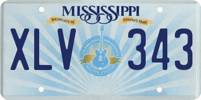 MS license plate XLV343