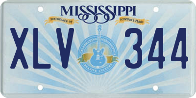 MS license plate XLV344