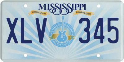 MS license plate XLV345