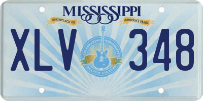 MS license plate XLV348