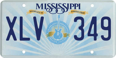 MS license plate XLV349