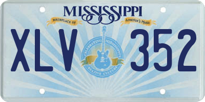 MS license plate XLV352