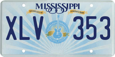 MS license plate XLV353
