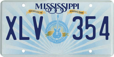 MS license plate XLV354