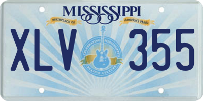 MS license plate XLV355