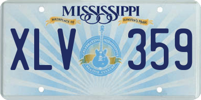 MS license plate XLV359