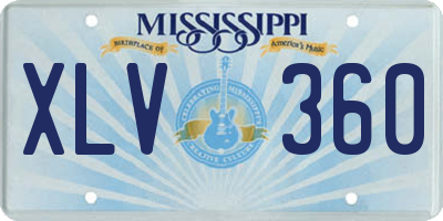 MS license plate XLV360