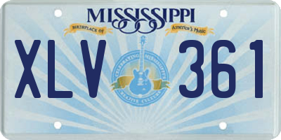 MS license plate XLV361
