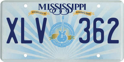 MS license plate XLV362