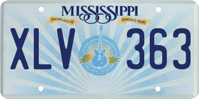 MS license plate XLV363