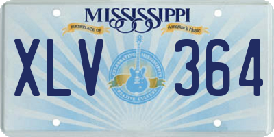 MS license plate XLV364
