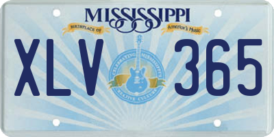 MS license plate XLV365