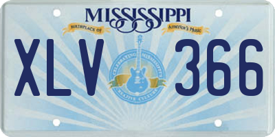 MS license plate XLV366