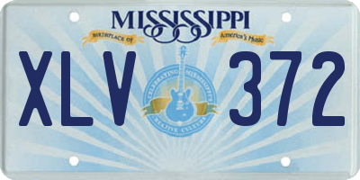 MS license plate XLV372