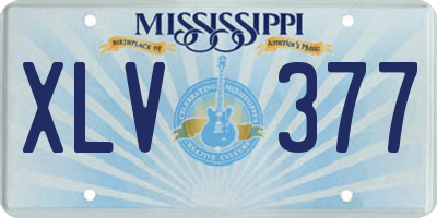 MS license plate XLV377