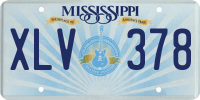 MS license plate XLV378