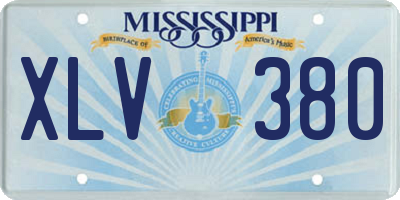 MS license plate XLV380