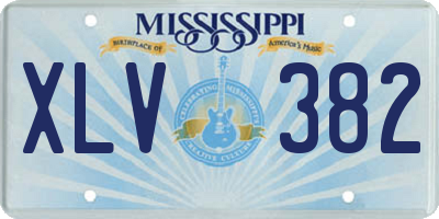 MS license plate XLV382