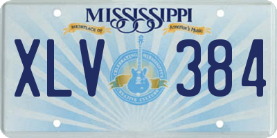 MS license plate XLV384