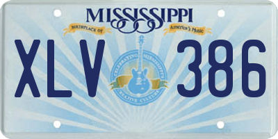MS license plate XLV386
