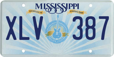 MS license plate XLV387