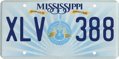 MS license plate XLV388