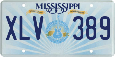 MS license plate XLV389
