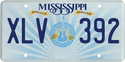 MS license plate XLV392