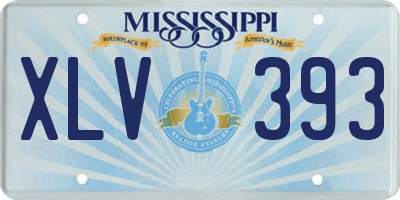 MS license plate XLV393