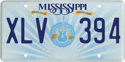 MS license plate XLV394
