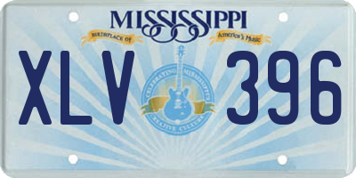 MS license plate XLV396