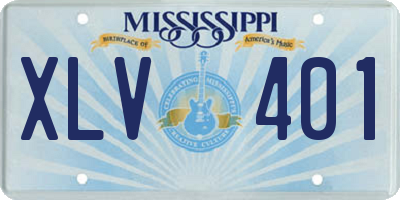 MS license plate XLV401