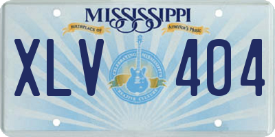 MS license plate XLV404