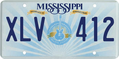 MS license plate XLV412