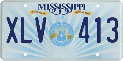MS license plate XLV413