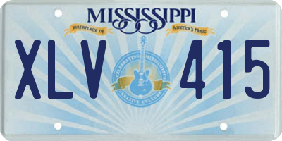 MS license plate XLV415