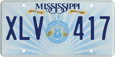 MS license plate XLV417