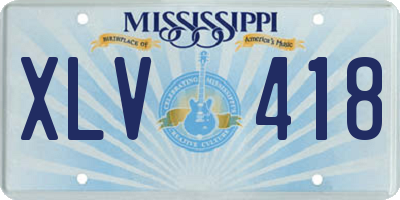 MS license plate XLV418