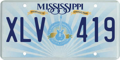MS license plate XLV419
