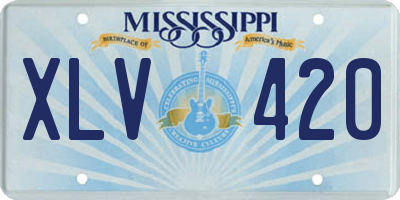 MS license plate XLV420
