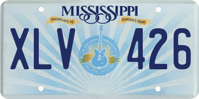 MS license plate XLV426