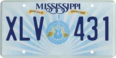 MS license plate XLV431