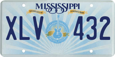 MS license plate XLV432