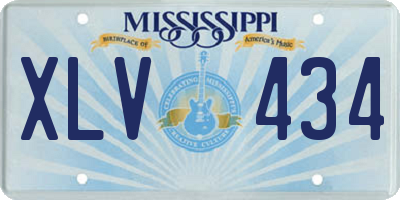 MS license plate XLV434