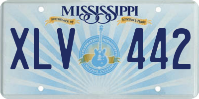 MS license plate XLV442