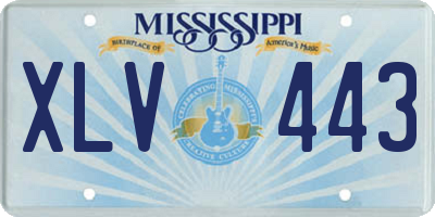 MS license plate XLV443